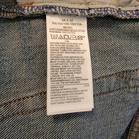 Blue GAP Men's 90's Original Straight Fit Jeans - Picture 7 of 7